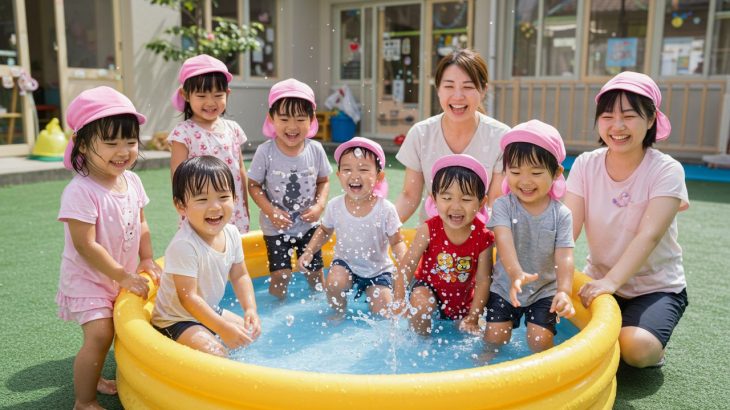 保育園の水遊びとプール遊び：夏の成長を促す活動