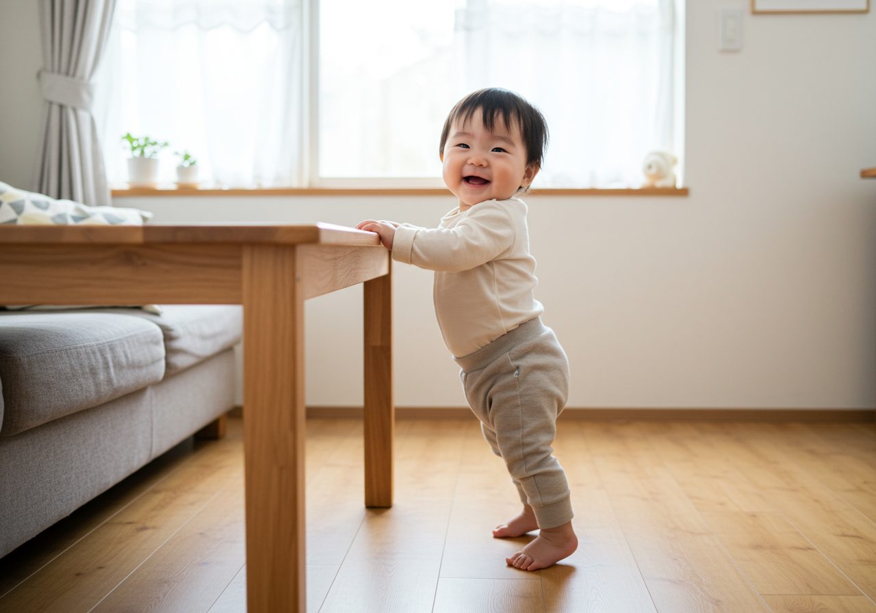 赤ちゃんのつかまり立ちはいつから？時期や目安を徹底解説